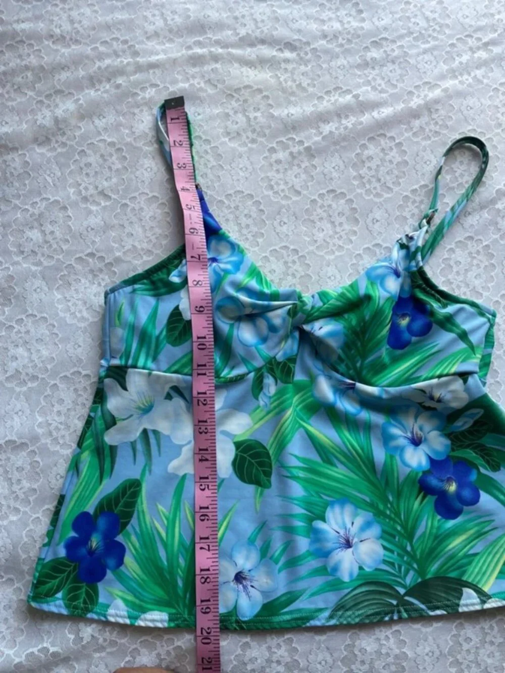 blue green tankini